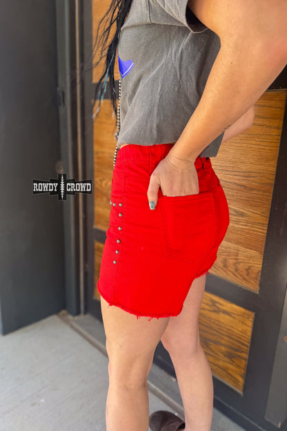 Shenandoah Stud Shorts- Red