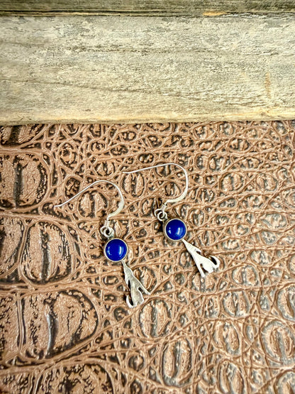 Coyote and Lapis Earrings