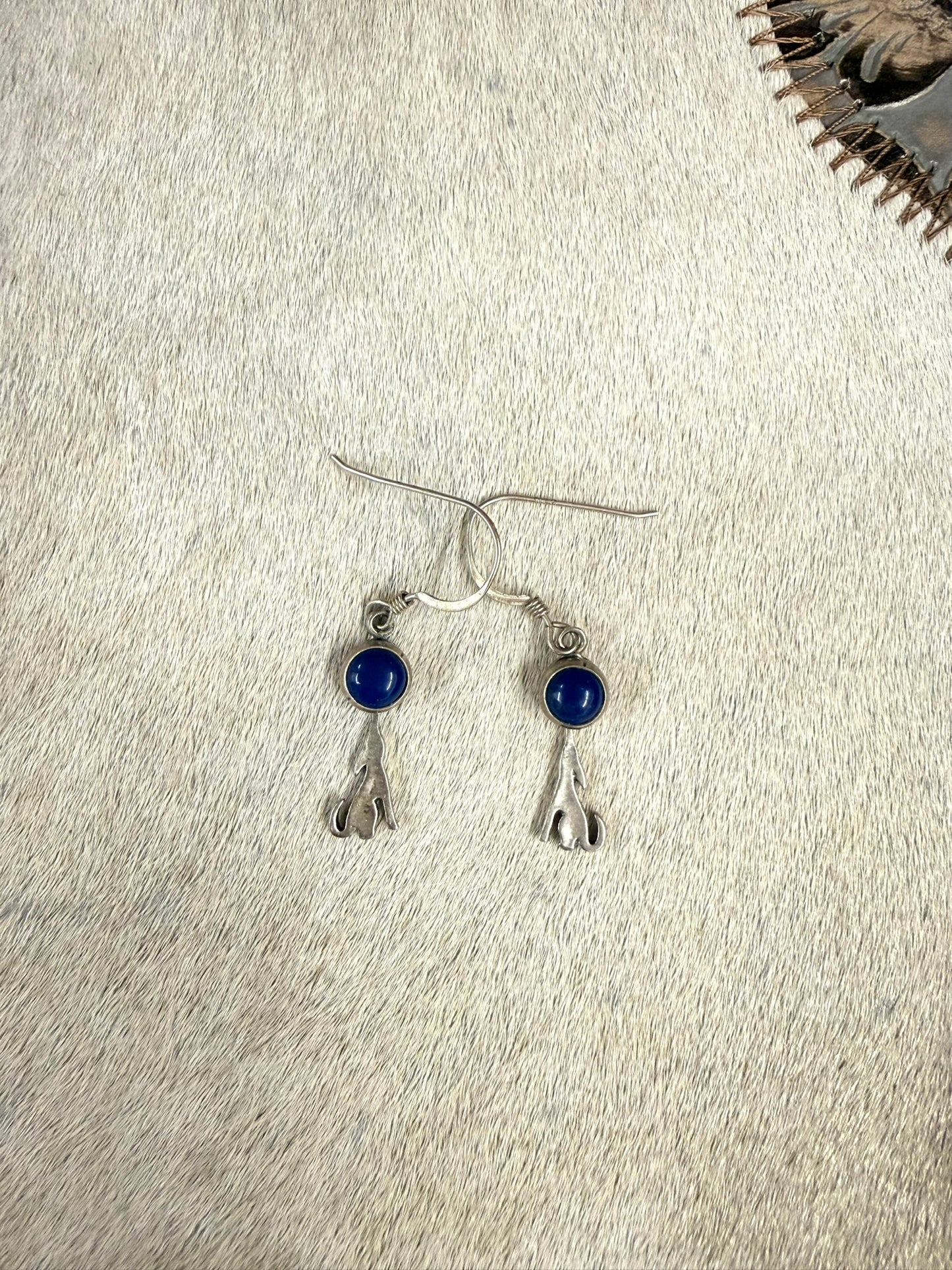 Coyote and Lapis Earrings