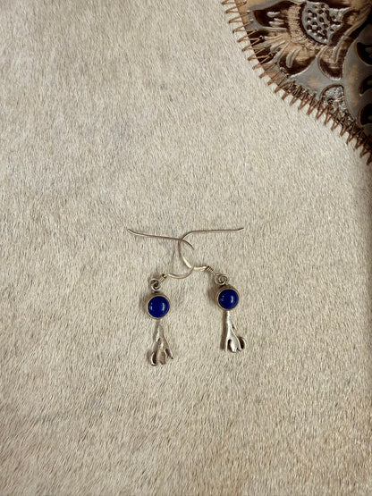 Coyote and Lapis Earrings