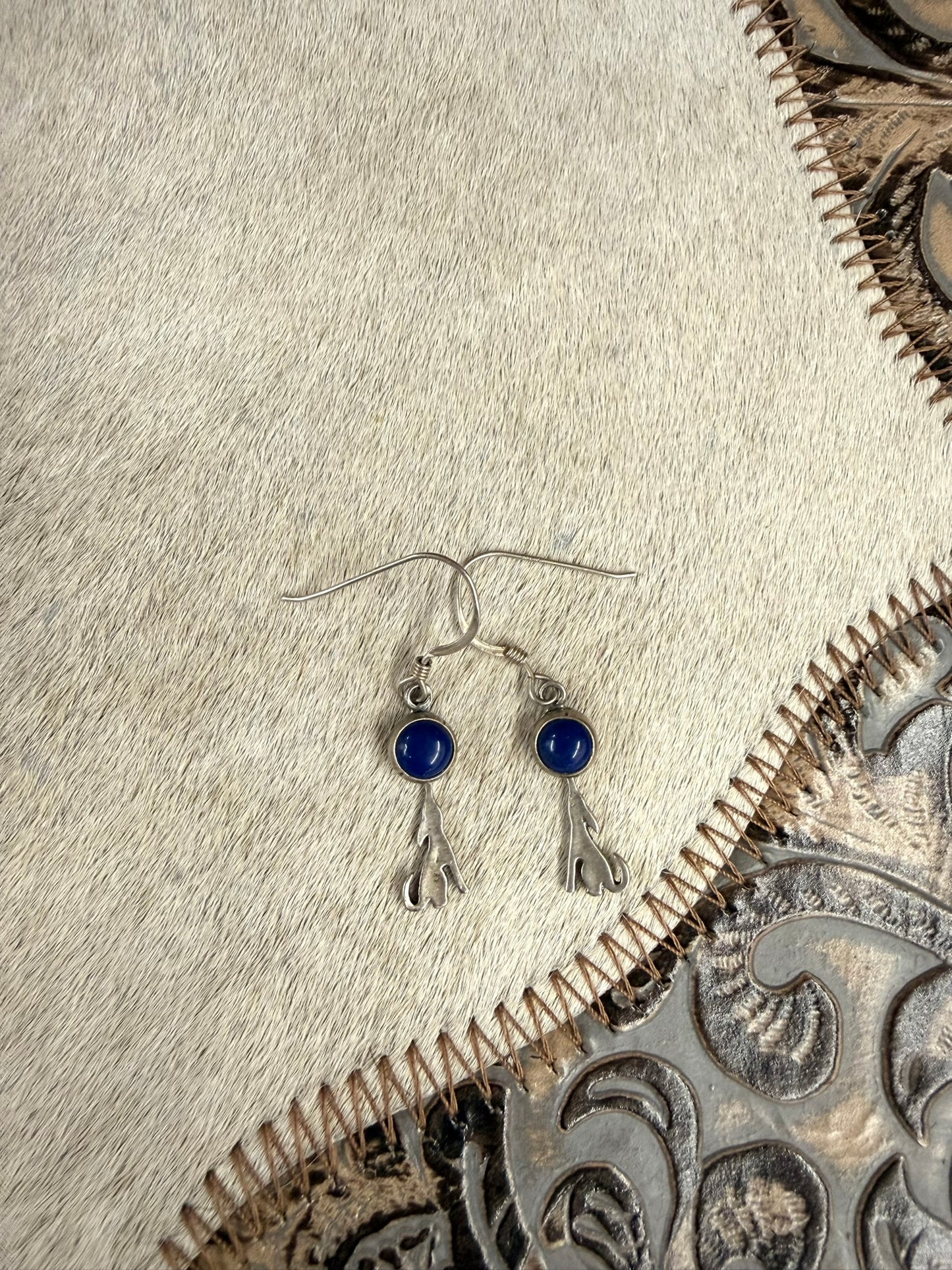 Coyote and Lapis Earrings