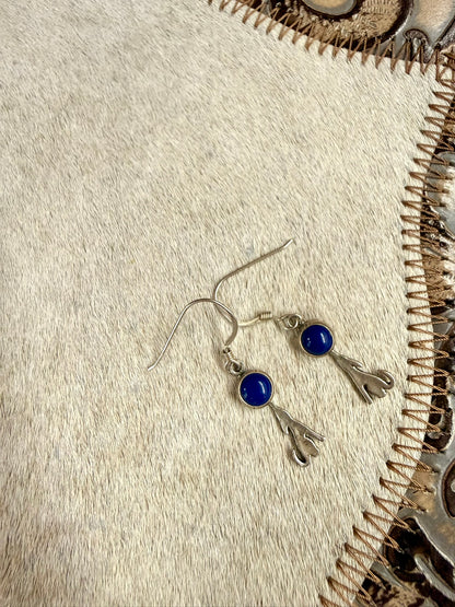 Coyote and Lapis Earrings