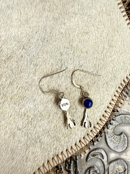 Coyote and Lapis Earrings