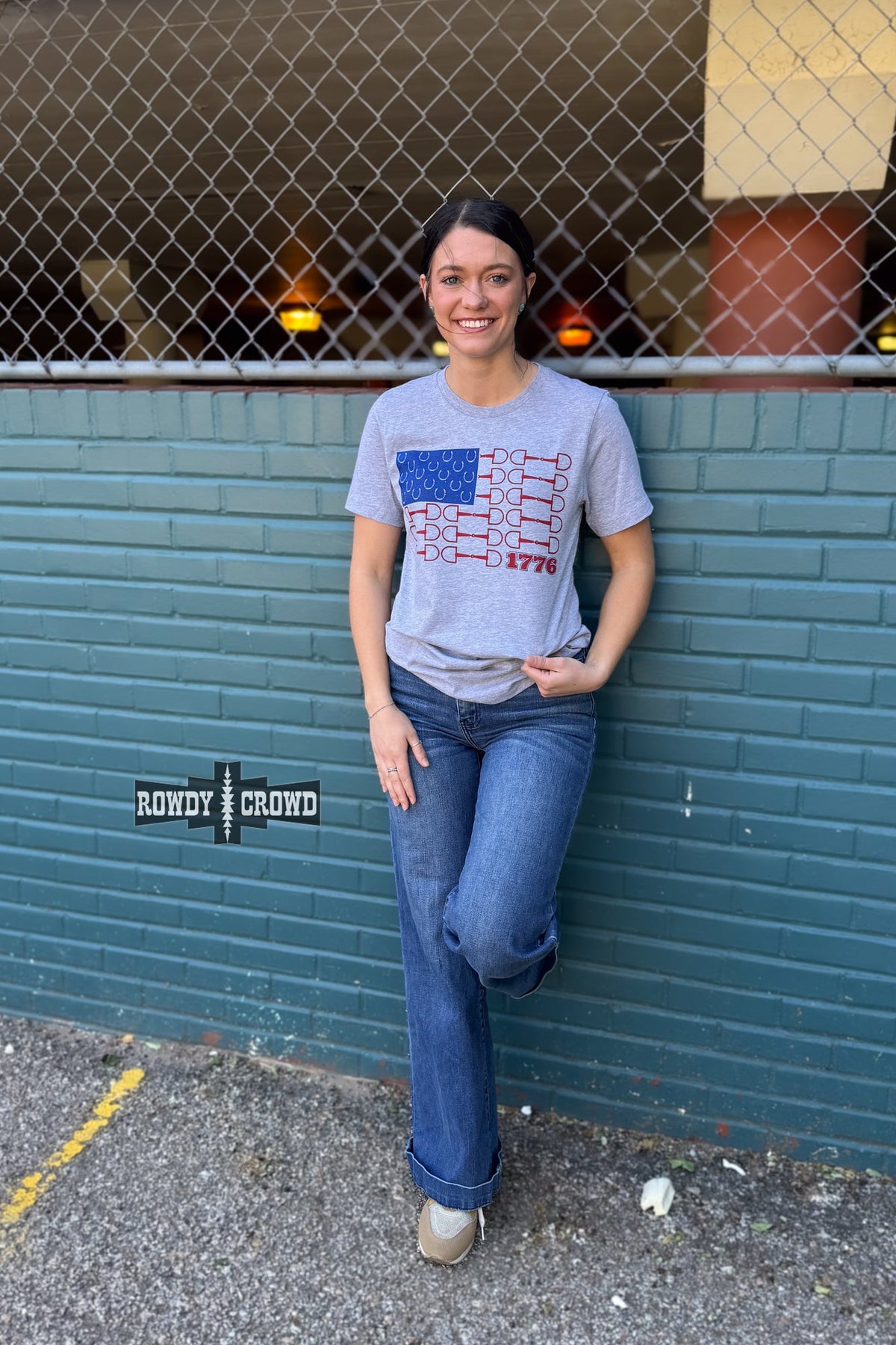 Bit of Freedom Graphic Tee- Gray