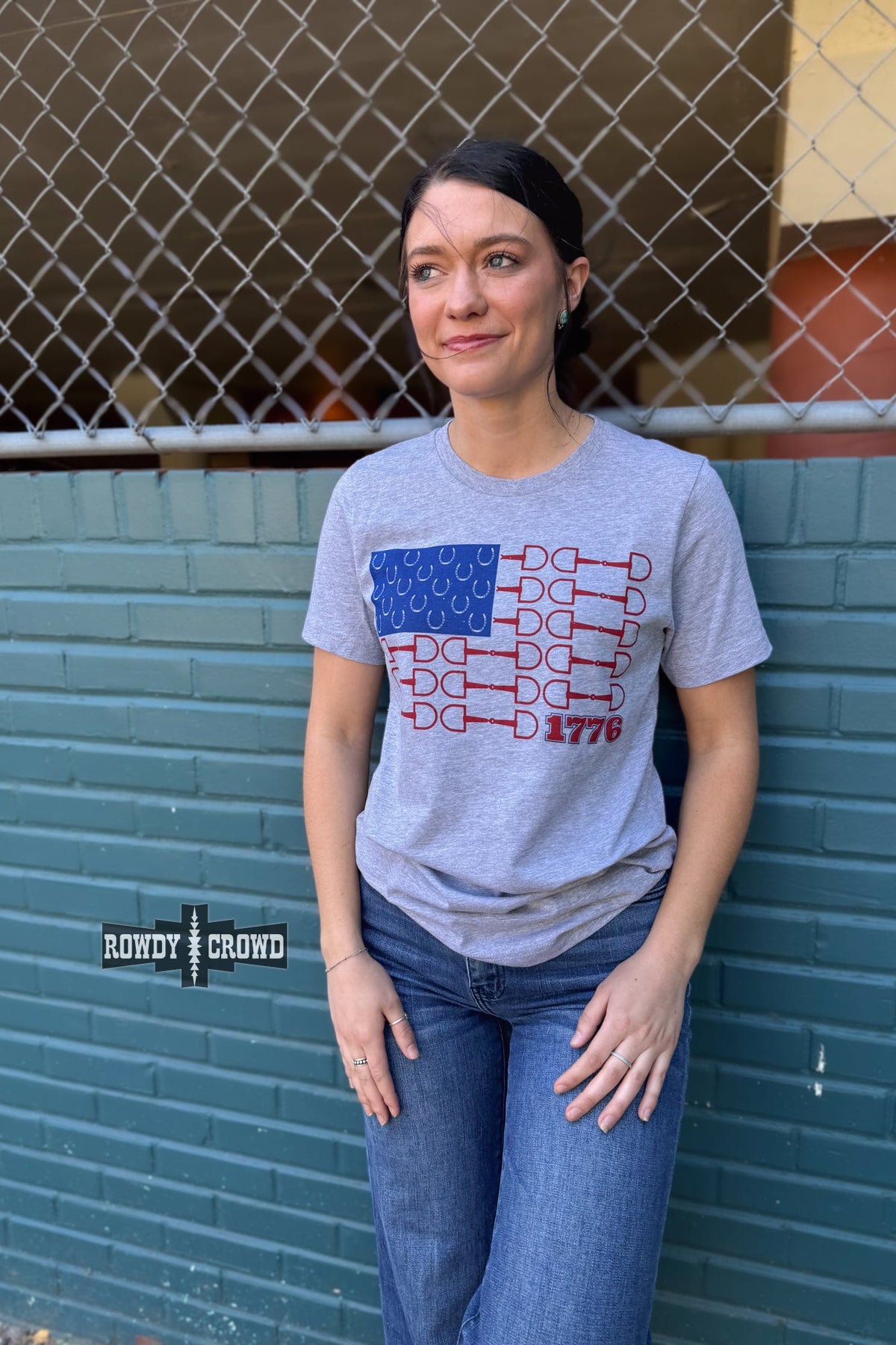 Bit of Freedom Graphic Tee- Gray