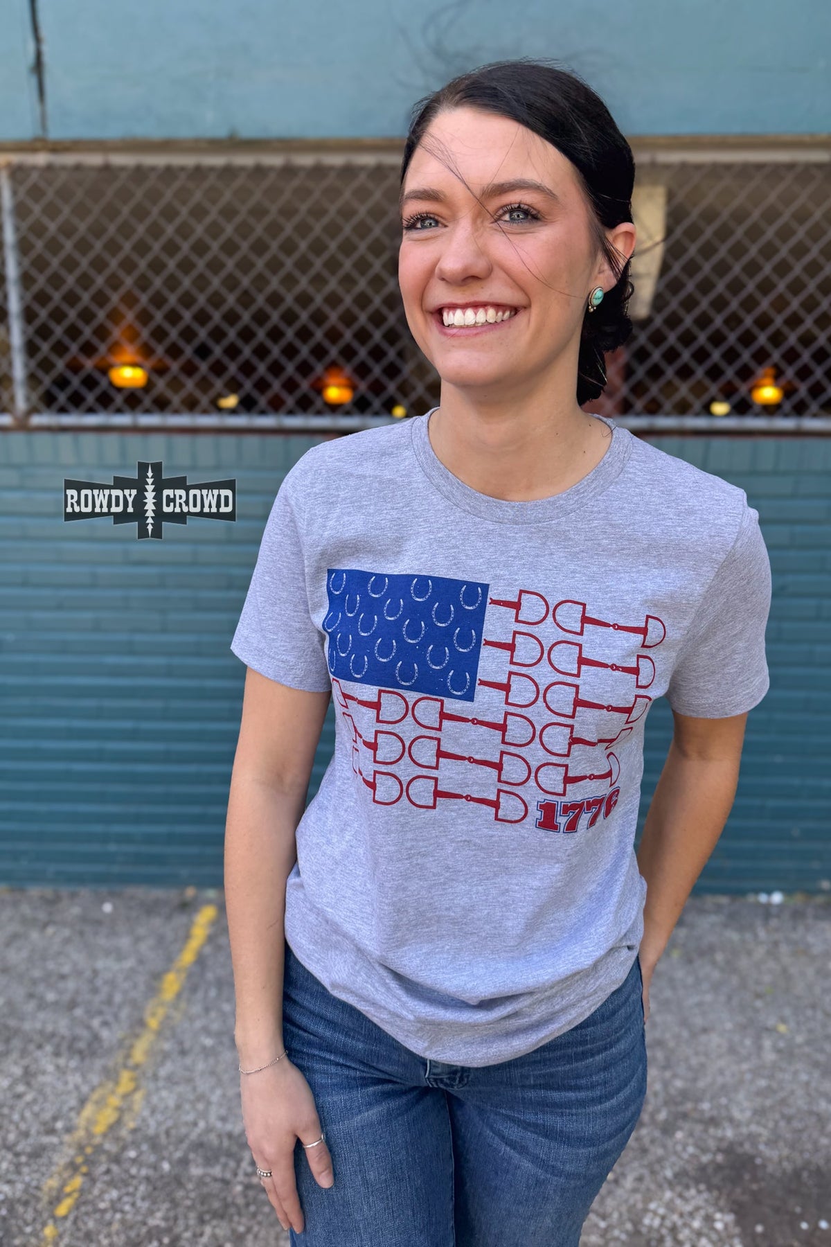 Bit of Freedom Graphic Tee- Gray