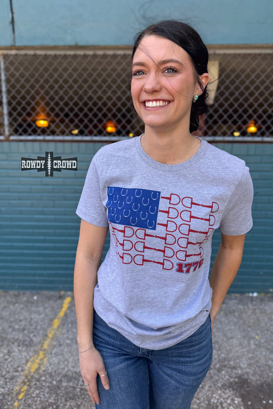 Bit of Freedom Graphic Tee- Gray