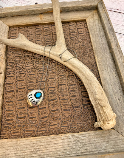 Bear Claw Pendant Brooch Necklace