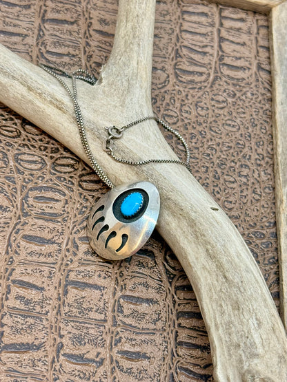 Bear Claw Pendant Brooch Necklace