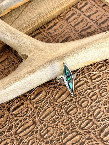 Zuni Malachite and Turquoise Ring Size 5