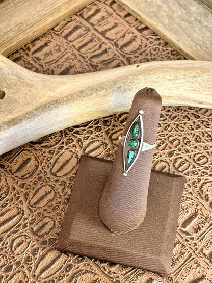 Zuni Malachite and Turquoise Ring Size 5