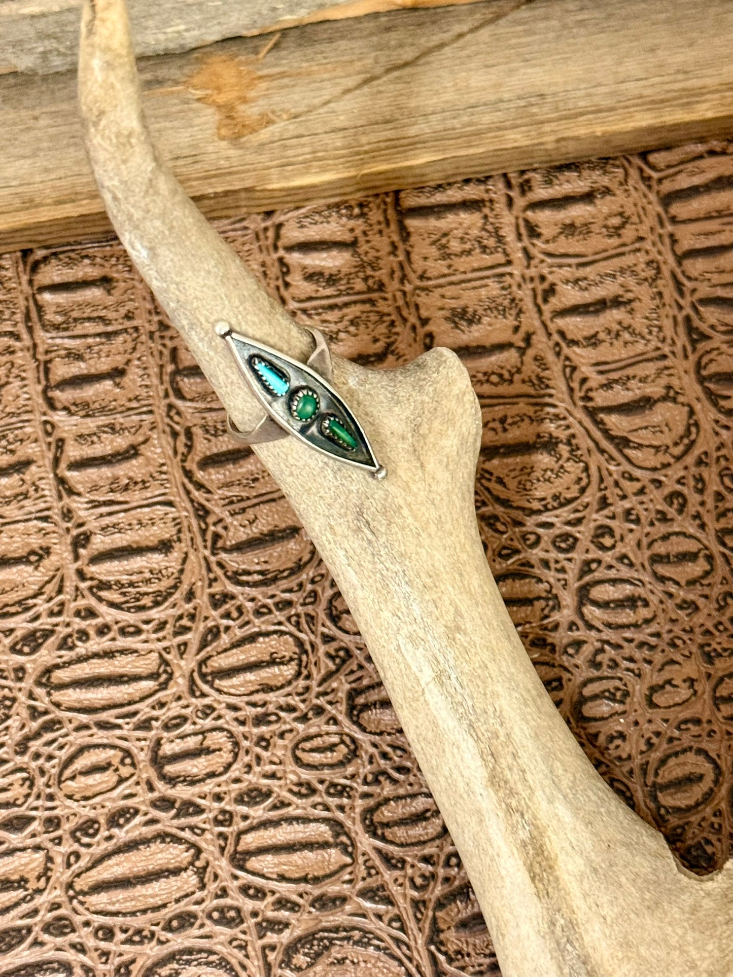 Zuni Malachite and Turquoise Ring Size 5