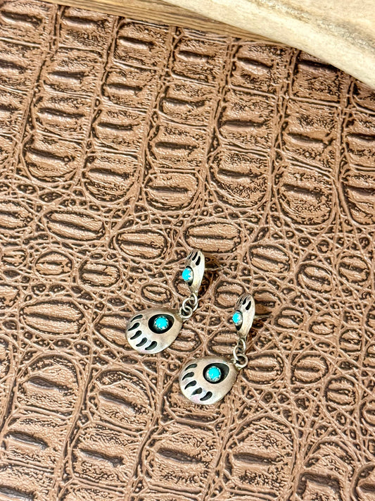 Bear Claw Dangle Earrings