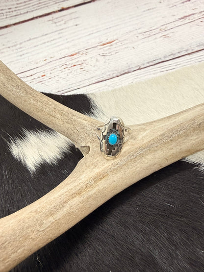 Shadowbox Turquoise Ring Size 6