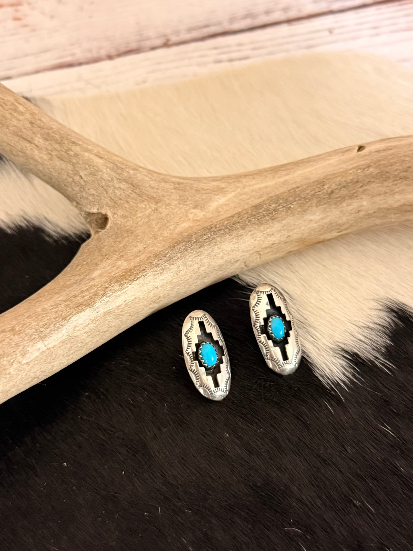 Shadowbox Turquoise Earrings