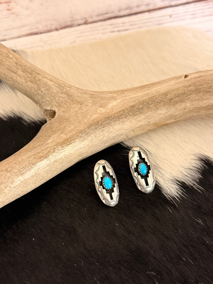 Shadowbox Turquoise Earrings