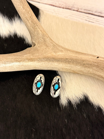 Shadowbox Turquoise Earrings