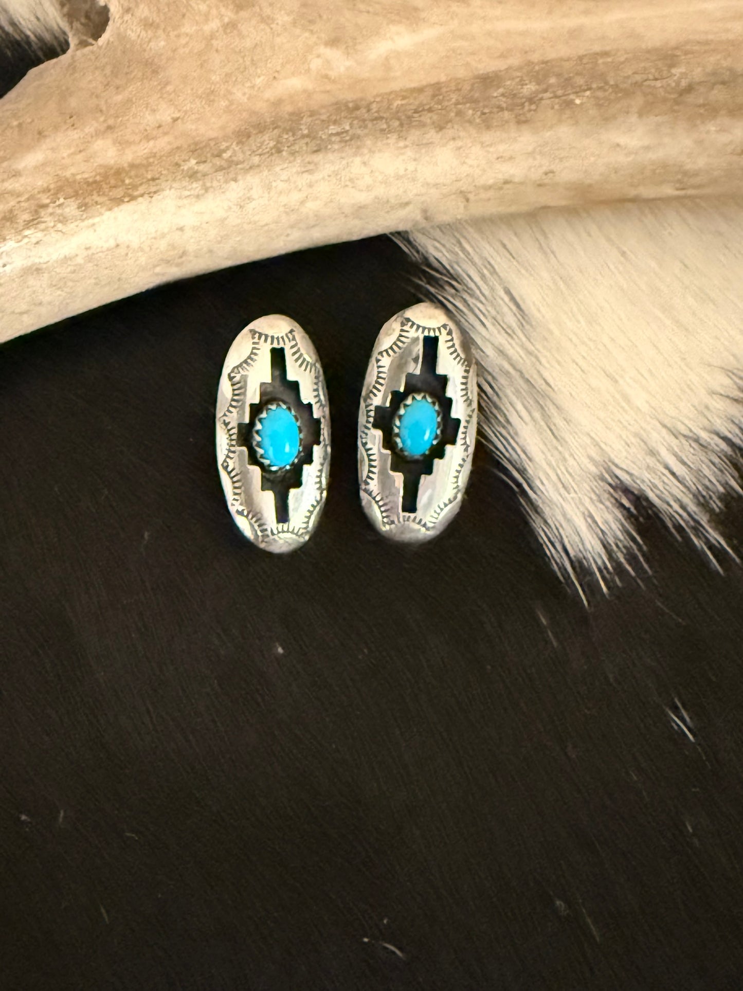Shadowbox Turquoise Earrings