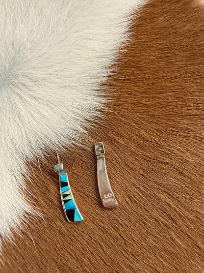 Opal and Turquoise Inlay Earrings