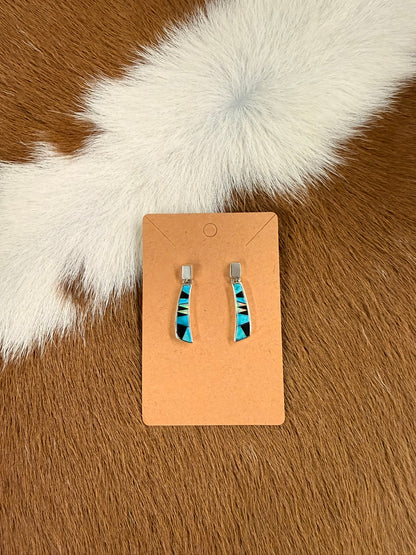 Opal and Turquoise Inlay Earrings