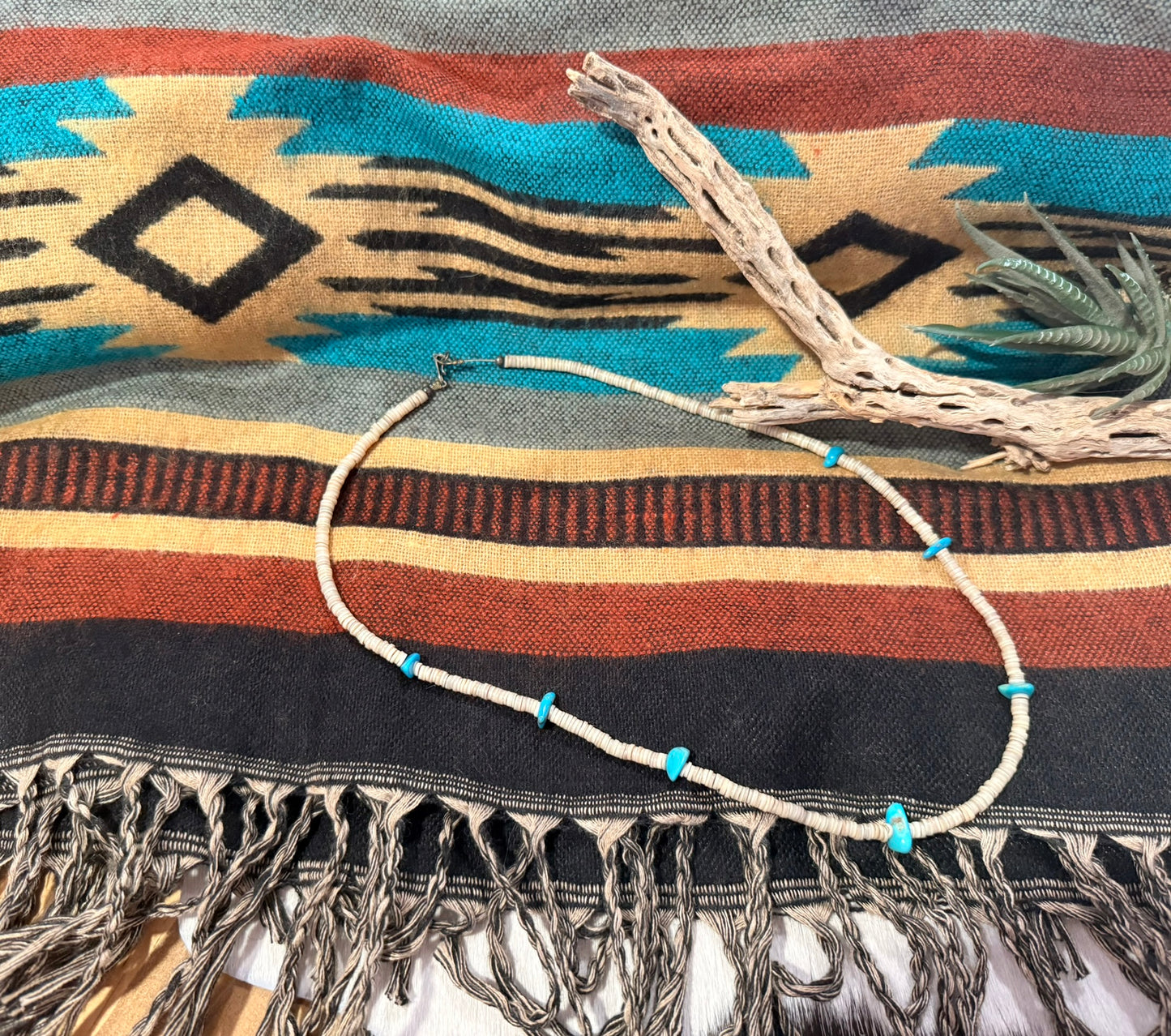 Heishi Turquoise Handstrung Necklace