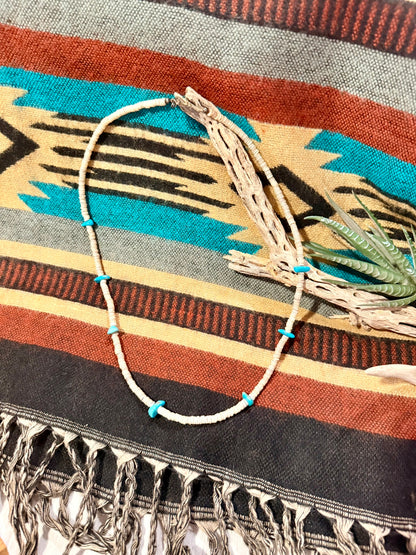 Heishi Turquoise Handstrung Necklace