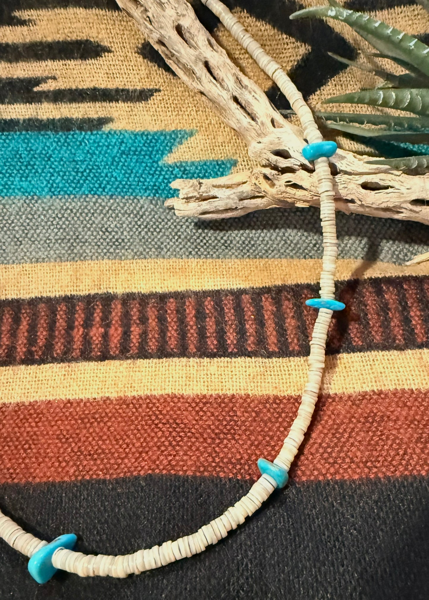 Heishi Turquoise Handstrung Necklace