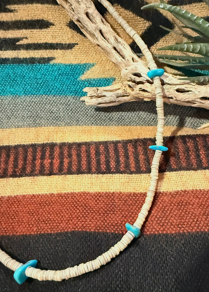 Heishi Turquoise Handstrung Necklace