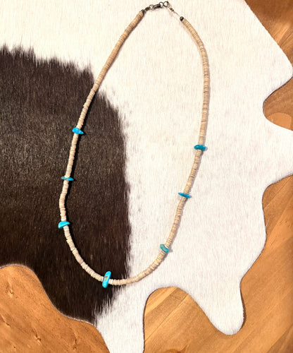Heishi Turquoise Handstrung Necklace