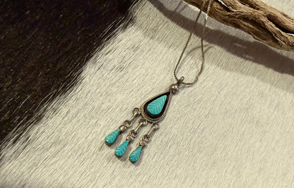 Zuni Sleeping Beauty Carved Necklace