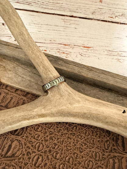 Larger Copper Stamped Ring Size 13.5