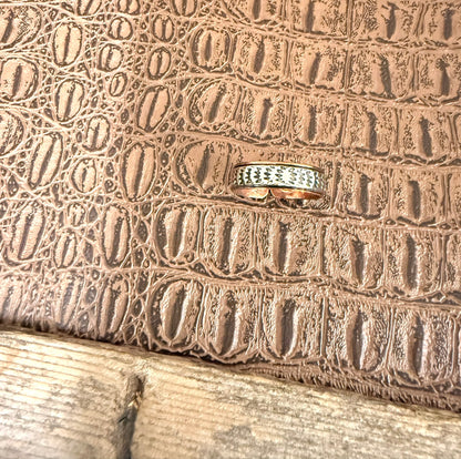Larger Copper Stamped Ring Size 13.5