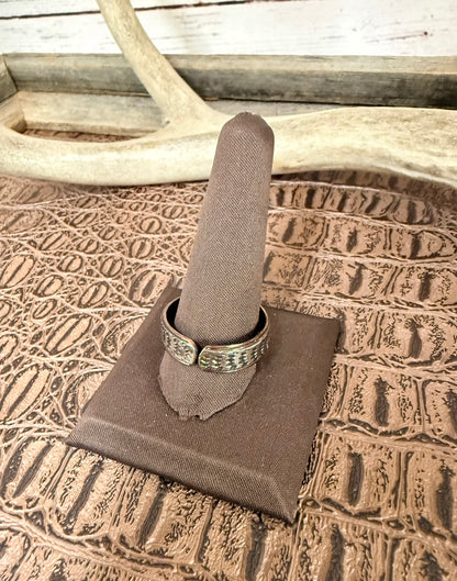 Larger Copper Stamped Ring Size 13.5