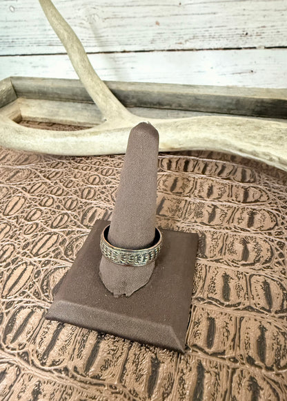 Larger Copper Stamped Ring Size 13.5