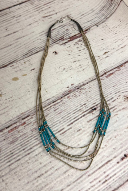 Multi Layered Liquid Silver Necklace