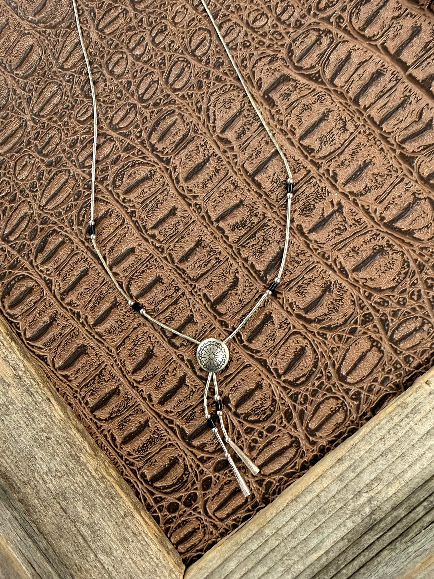 Concho and Liquid Silver Necklace