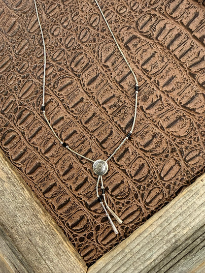 Concho and Liquid Silver Necklace
