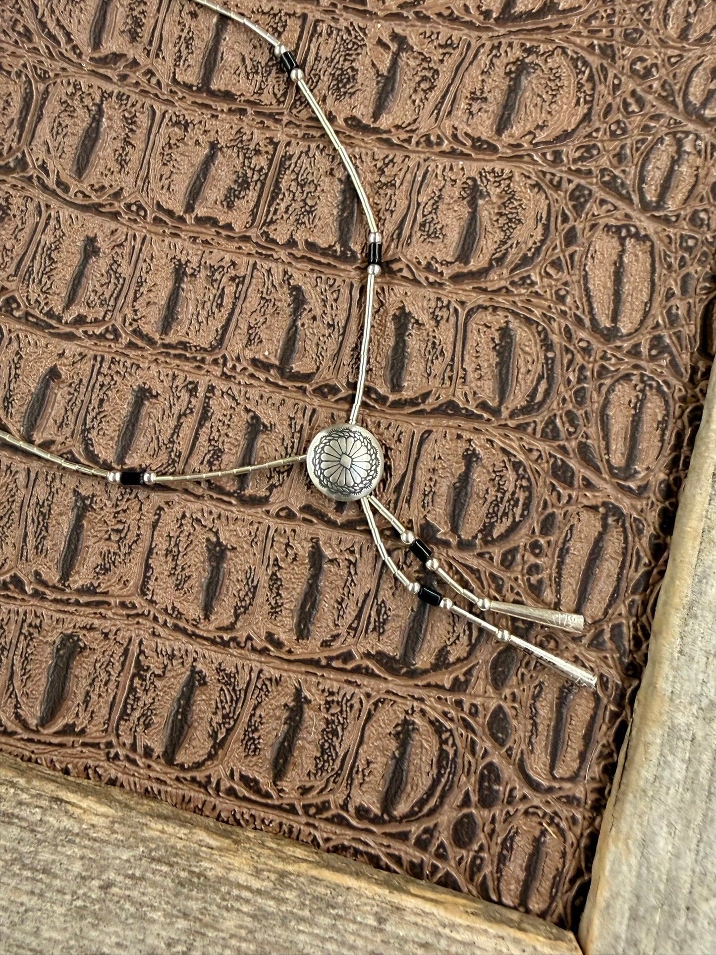 Concho and Liquid Silver Necklace