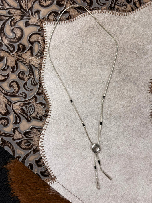 Concho and Liquid Silver Necklace