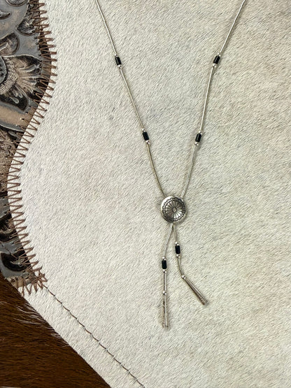 Concho and Liquid Silver Necklace