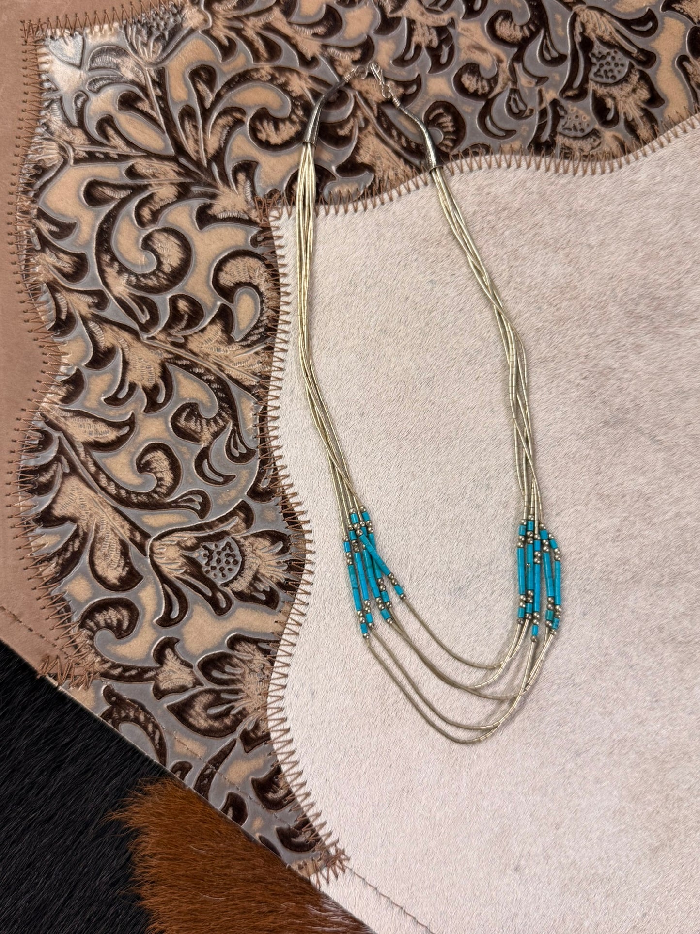 Multi Layered Liquid Silver Necklace