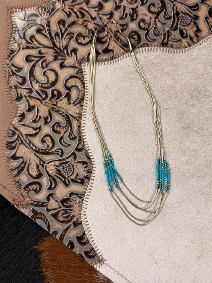 Multi Layered Liquid Silver Necklace