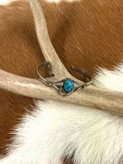 Turquoise Feather Cuff Size 5.75