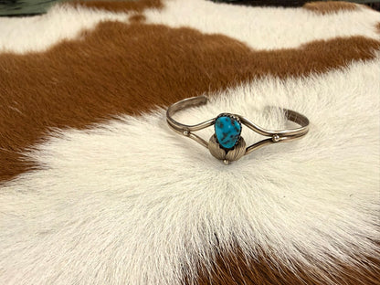 Turquoise Feather Cuff Size 5.75