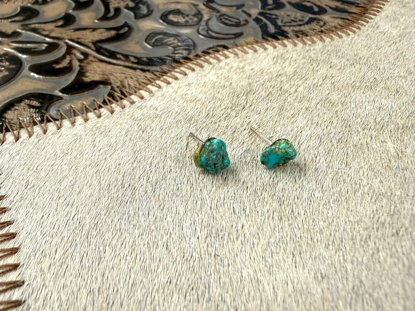 Turquoise Nugget Earrings