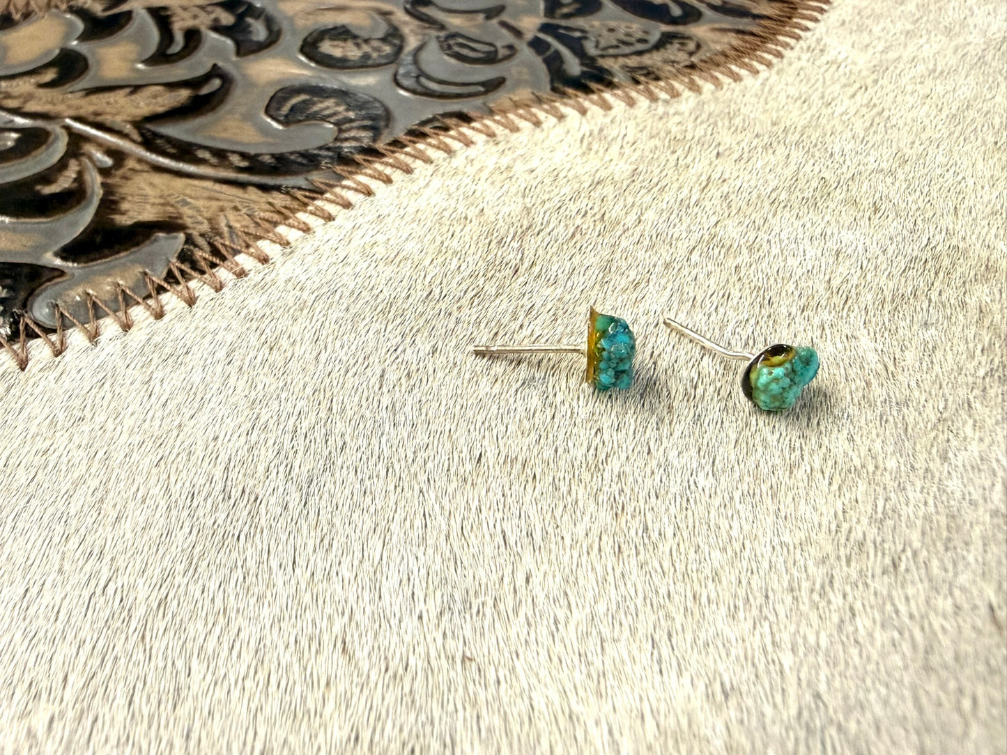Turquoise Nugget Earrings