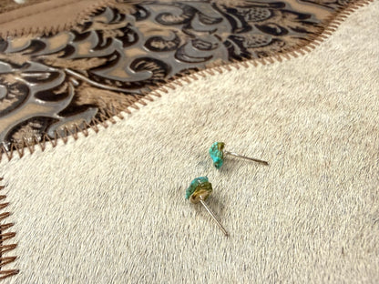 Turquoise Nugget Earrings