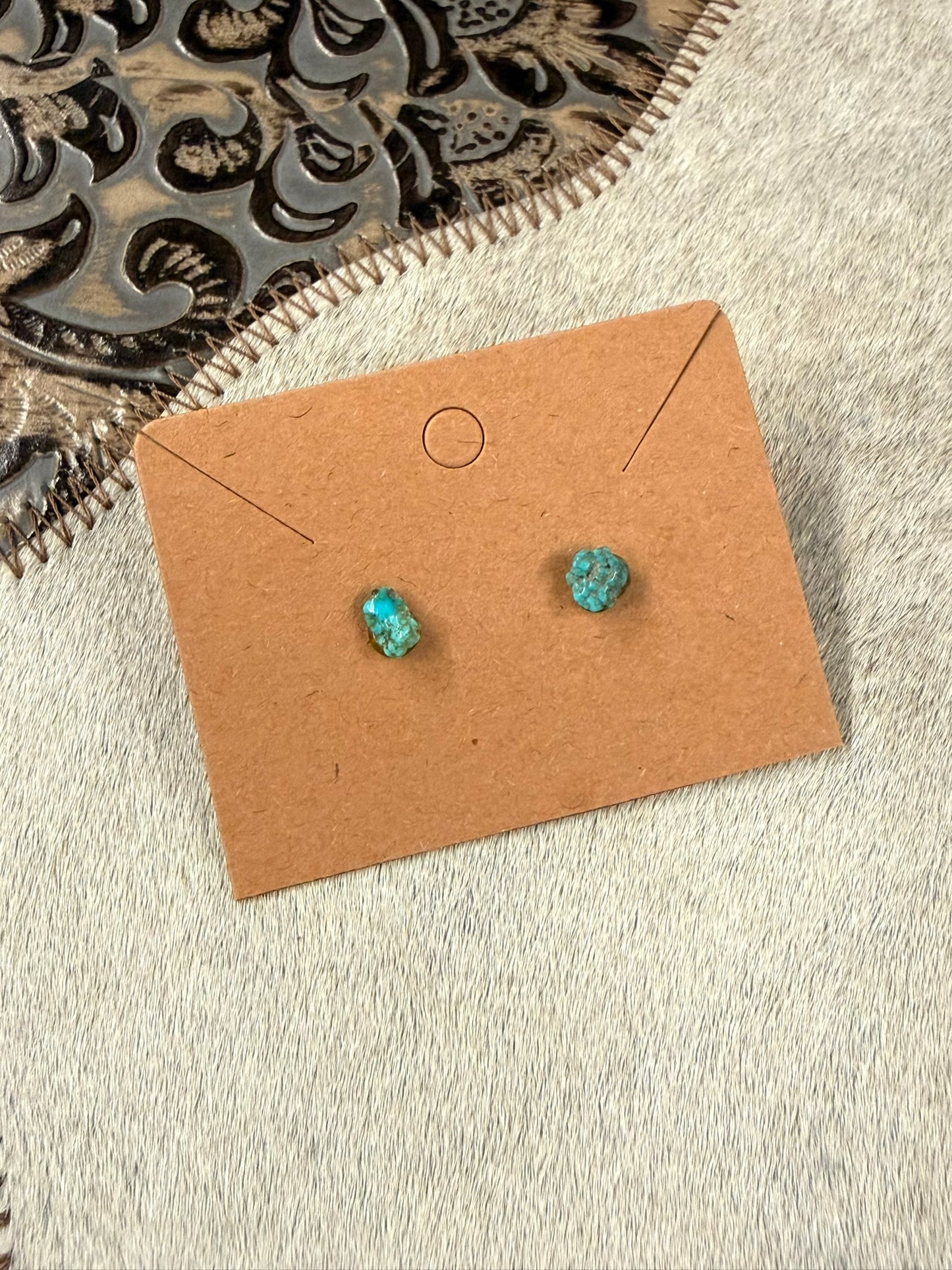 Turquoise Nugget Earrings