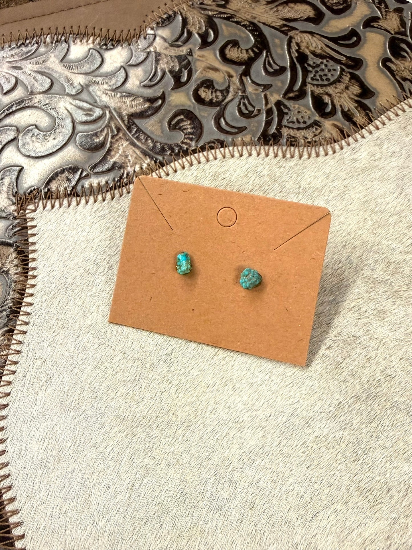 Turquoise Nugget Earrings