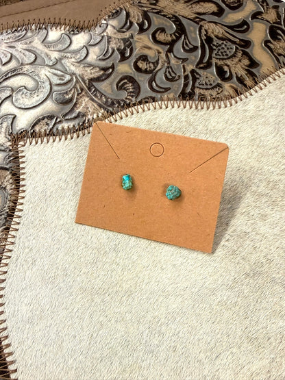 Turquoise Nugget Earrings